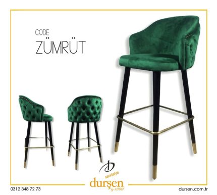 Zümrüt Bar Sandalyesi